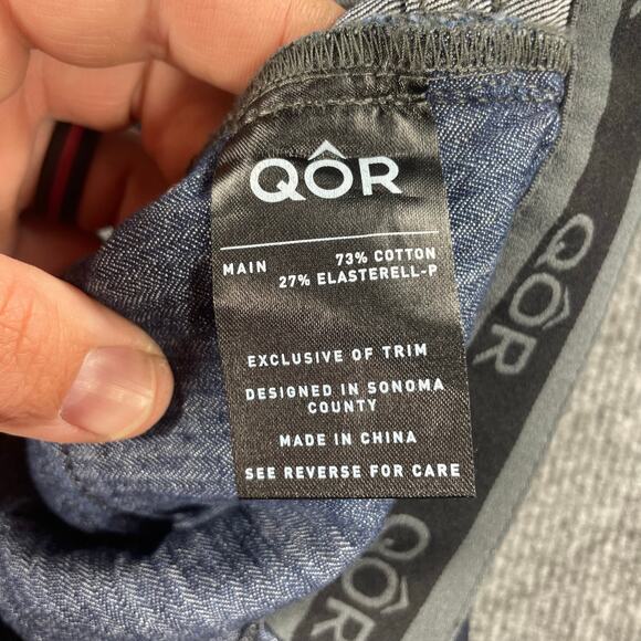 QORtec Performance Denim Jean Men's 32X32 Actual (33X31) Blue Stretch Zip Pocket - Picture 6 of 12
